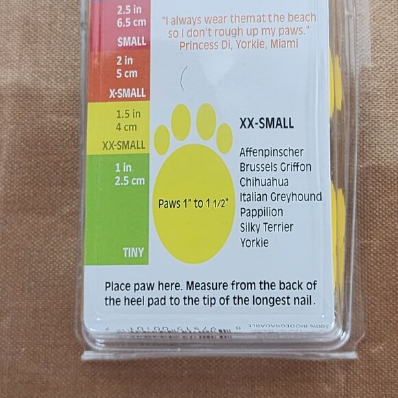 Protex Pawz Yellow Natural Rubber Reusable 12pk Waterproof Dog Boots Sz XX-Small - Picture 14 of 16